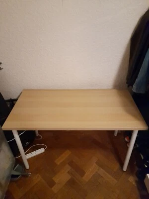 £0.99 • Buy IKEA LAGKAPTEN Desk Brown Wood Colour With 4 X ADILS Legs White Colour