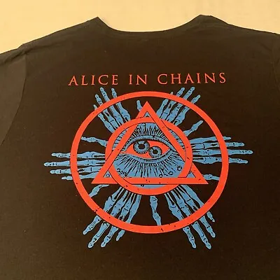 RaRE! Alice In Chains T Shirt Size XL Screw AC Grunge Rock Tee Dbl Sided Graphic • $88.17