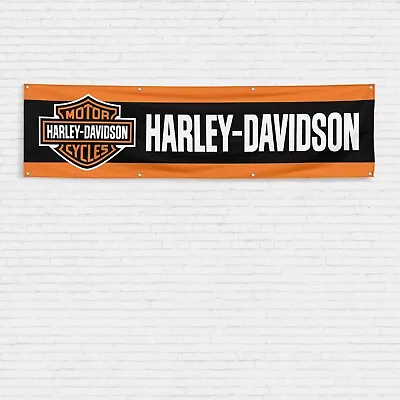 Harley Davidson Motorcycle 2x8 Ft Garden Flag Mount Vintage Banner Garage Sign • $17.99