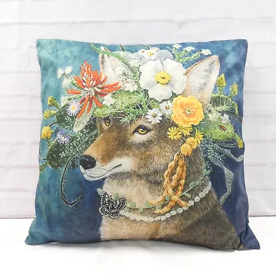 Fox In Flowers Steampunk Cushion Cover Animal Victorian Style Vintage Gift 18  • £9.99