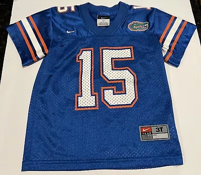 Youth Boys Toddler Vintage Nike UF Florida Gators #15 Tim Tebow Home Jersey 3T • $18.99