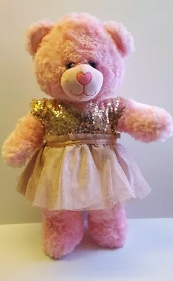  Build-A-Bear Pink Cuddles Teddy 17   Plush Soft Furry Stuffed Animal • $11.90