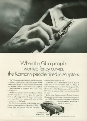 When The Ghia People Wanted Fancy Curves Volkswagen Karmann Ghia Ad 1967 • $9.99