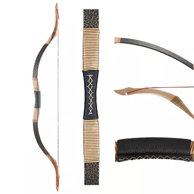 30-50lbs Traditional Archery Recurve Bow Handmade Mongolian Horsebow Hunting • $100.57