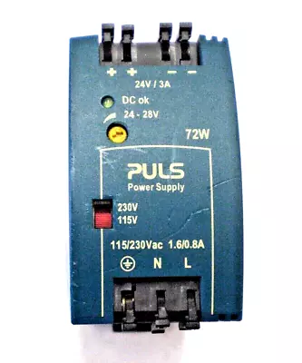 Puls Ml70.100 24 Vdc 3 Amp Output Power Supply 115/230 Vac Input 72 Watt • $49