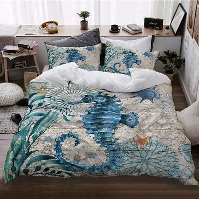 Sea Turtle Single/Double/Queen/King Size Doona/Duvet/Quilt Cover Set Bedding Set • £15.49