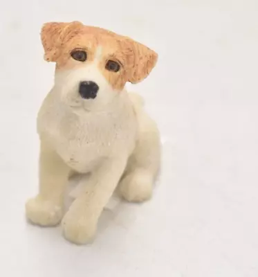 Vintage Jack Russell Terrier Dog Figurine Statue Ornament Decorative Resin • £9.95