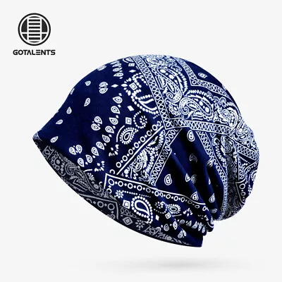 Beanie Hats Scarf Unisex Men Women Knitted Hats Ski Slouch Winter Warm Cap Blue • $7.99