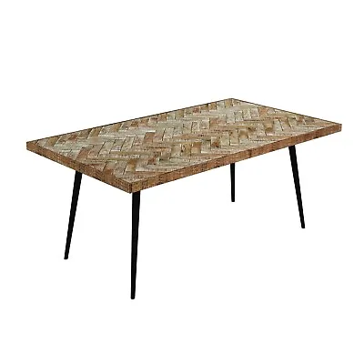 £484.92 • Buy Herringbone Dining Table In Solid Mango Wood - Seats 6-8 - Arno ARN002