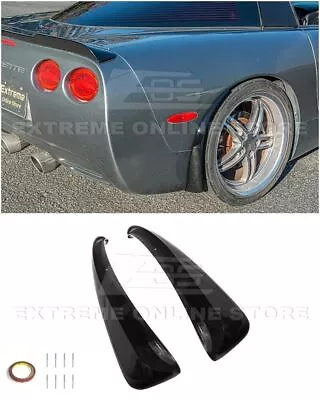 EOS GM XL Extended Glossy Black Rear Splash Guards Mud Flaps For Corvette 97-04 • $99.98