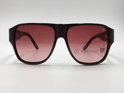 TAG Heuer Sunglasses Woman Red Braun Angular Th 9100 Dark Medium • £84.58