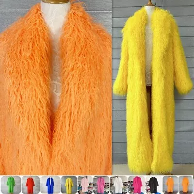 New Long Winter Warm Women Shaggy Faux Fur Coat Fluffy Cardigan Overcoat Outwear • £77.86