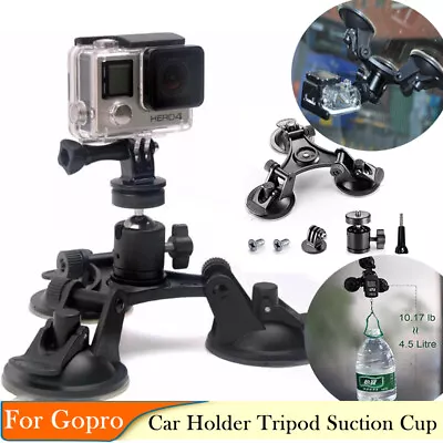 For Gopro Hero 10 9 8 7 6 5 Car Holder Triangle Tripod Suction Cup Glass Sucker • $25.99