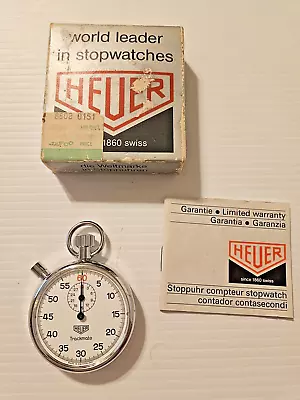 Heuer Trackmate Stopwatch Ref 592 Vintage New Tested Works Box Shows Wear • $249.99