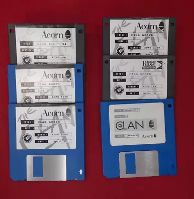 Pack Of  6 CLAN ACORN Discs For ACORN RISC OS By Risc Technoiogies • £19.99