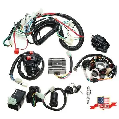 For 125-250CC Motorcycle Stator CDI Coil Electric Wiring Harness Wire Loom Kit • $44.72