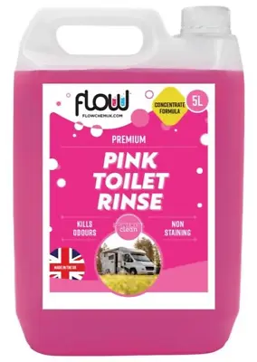 FlowChem Toilet Rinse Sinks Caravan Camping Boat Cleaning Concentrate Scented 5L • £13.99