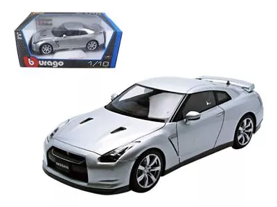 2009 Nissan GT-R R35 Silver 1/18 Diecast Model Car By Bburago • $73.66