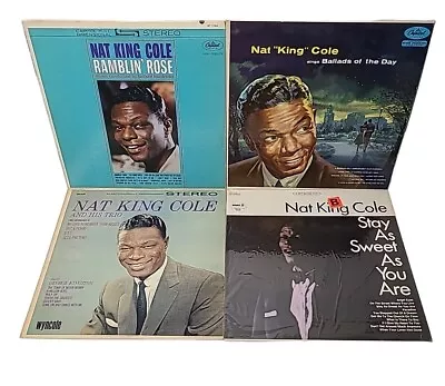 Nat King Cole Vinyl LP Lot Of 4 - Ramblin' Rose Ballads Of The Day & MORE VG • $39.99