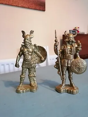 Brass Viking Figures X2 • £25