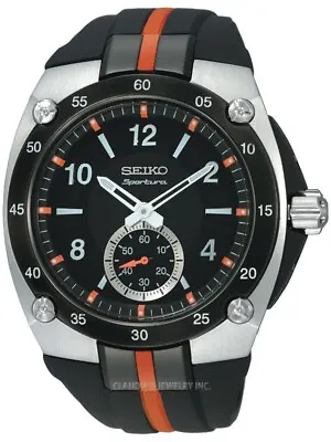 Seiko Sportura Quartz Chronograph Black Dial Watch Srk025 • $495