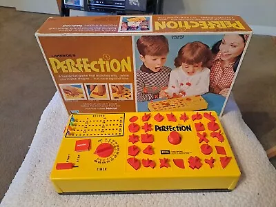 Vintage Perfection 1973 Family Board Game Lakeside Box # 8370 Works Missing Part • $10.99