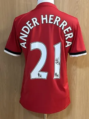 Ander Herrera Signed Man Utd Authentic Home Shirt COA Video Proof • £144