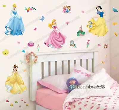 Lovely Princess Wall Stickers Girls Room Nursery Decor Art Mural Decal UK Seller • £6.98