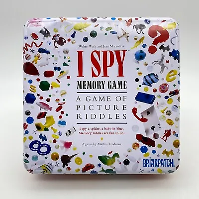 VINTAGE I Spy Memory Game Board Game Collector's Tin Briarpatch 1995 Complete • $7.49