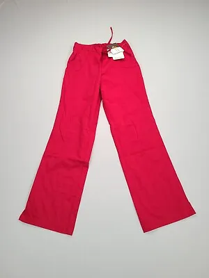 Barco Scrub Pants Womens Small Red ICU Hospital Work Wear Comfort Ladies • $12.50