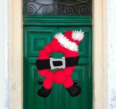 £2.50 • Buy Santa Christmas Wreath Easy Knitting  Pattern 