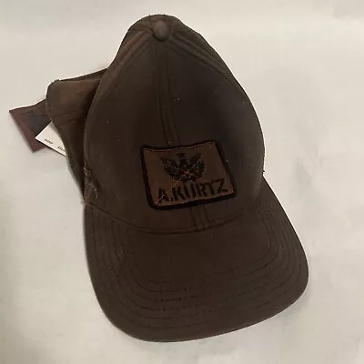 Kurtz Men's AK212 Brown Fatigue Distressed Cotton Military Cap Hat Size OSFA • $34.95