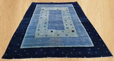 Authentic Hand Knotted Vintage Afghan Gabbah Gabbeh Wool Area Rug 5.11 X 4.5 Ft • $129.99