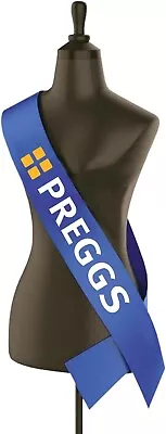 Preggs Royal Blue Sash - Novelty Funny Fun Mum To Be Baby Shower Boy Girl Mummy • £3.99