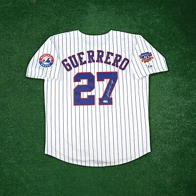 Vladimir Guerrero Signed 1997 Montreal Expos Home White Throwback Jersey BAS • $299.99