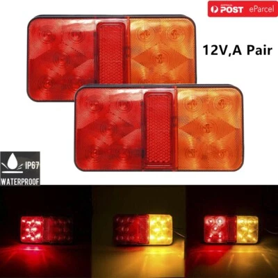 $12.39 • Buy LED TRAILER TAIL LIGHTS TRUCK CARAVAN UTE BOAT LIGHT SCREW Waterproof IP67 Stop