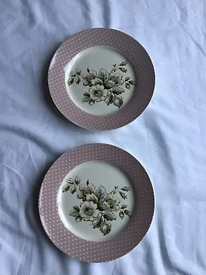 Katie Alice 2 X Side Plates Ditsy Pink Floral 7.5 Inches Across VGC • £5.99