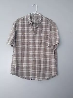 Duluth Trading Co Size Large  Hemp/Organic Cotton Short Sleeve Button Up Shirt • $15.99