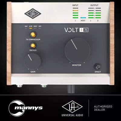 Universal Audio Volt 176 1-In/2-Out USB 2.0 Interface W/ Built-In 76 Compressor • $389