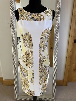 Versace Collection Yellow & White Knee Length Dress Size 44 • $80