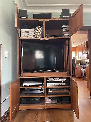 Entertainment Center With Shelves-- Matches Buffet & Hutch • $499