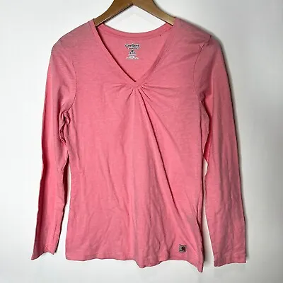 Carhartt Long Sleeve T-Shirt V-Neck Light Pink Base Layer Women's Size Medium • $9