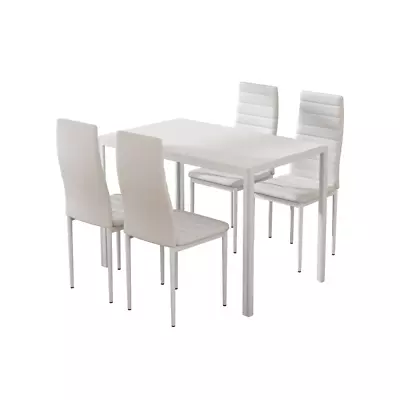 $144.24 • Buy Artiss Dining Chairs And Table Dining Set 4 Chair Set Of 5 Wooden Top White