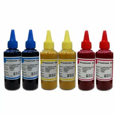 £24.99 • Buy 6 X 100ml Sublim Sharp Dye Sub Sublimation Ink 3 Colour Set Fits Epson Printers