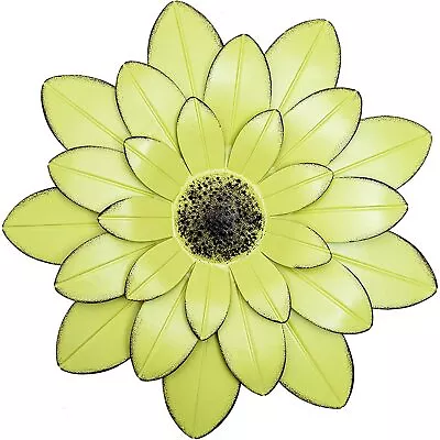 Metal Flower Wall Decor 13'' Indoor Outdoor Wall Art Backyard Decorations • $16.99