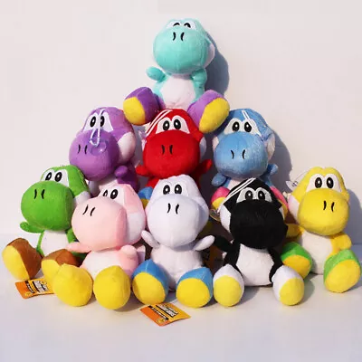 18cm 10Colors Super Mario Bros Yoshi Plush Toy Soft Stuffed Doll Kids Gifts • £5.98