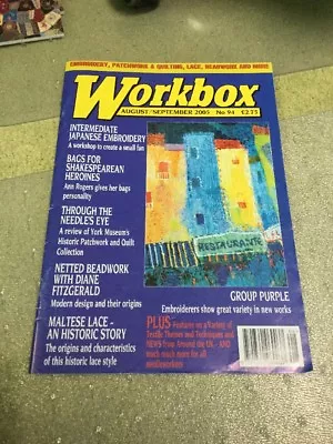 Workbox Magazine August / September 2005 No. 94: Maltese Lace Netted Beadwork • £3.49