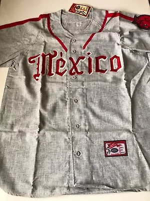 Mexico Diablos Rojos (Red Devils) XL Ebbets Field Flannels Gray Wool Jersey • $222.22