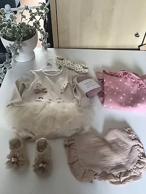 Baby Girl Clothes 3-6 Months Bundle New • £12