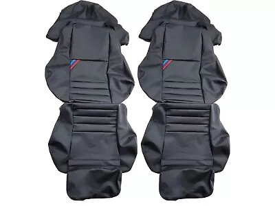 $1098 • Buy Fits BMW E36 M3 Vader 1994-99 Black Leather Seat Covers Replacement Made In USA